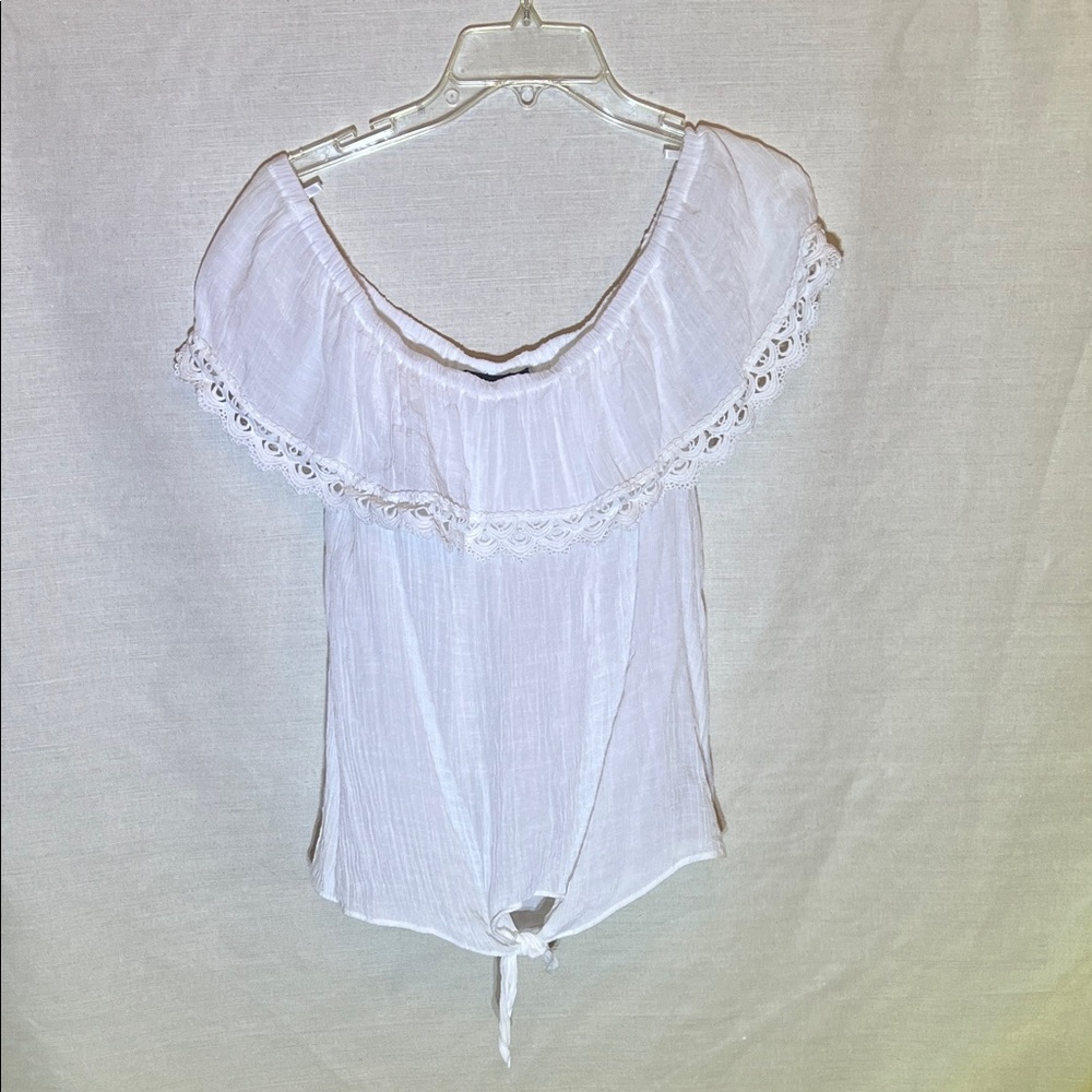 BCX Cream Off-Shoulder Blouse